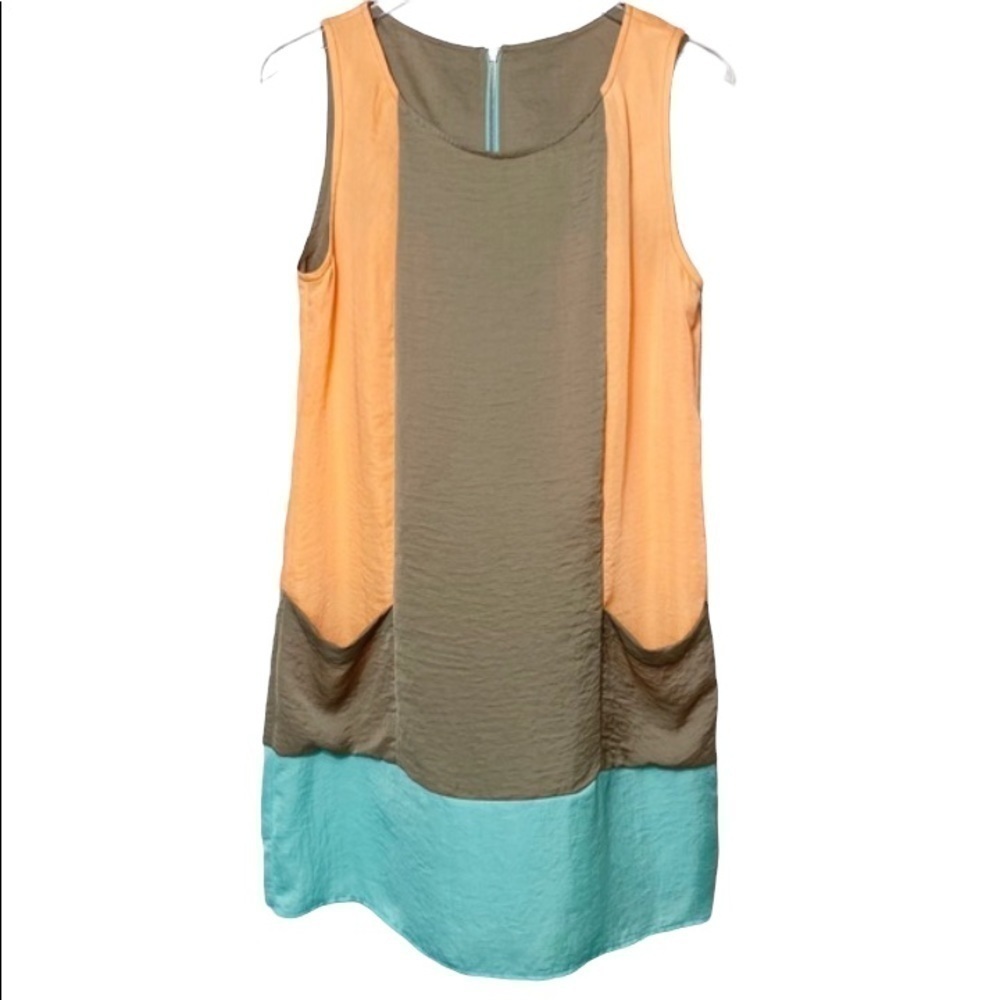 UNCLE FRANK Color Block Shift Dress, Summer Vacation